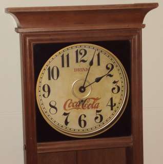 1970S COCA COLA ADVERTISING CLOCK IS WOOD,BATTERY OPERATED,CAN BE 