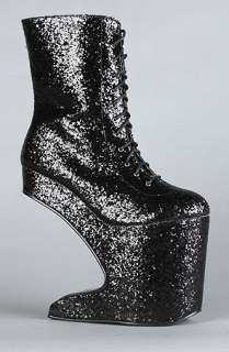 Sole Boutique The Chablis Shoe in Black Glitter  Karmaloop 