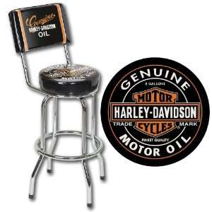 Harley Davidson Barhocker NEW OIL CAN mit Lehne  Küche 