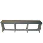    74 in. Gray Resin Patio Bench  