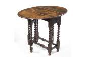   candy twist drop leaf occasional coffee table in classic 17th century
