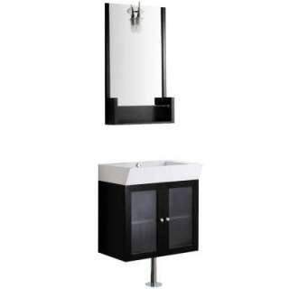 Vigo 25 in. Single Bathroom Vanity with Top, Mirrors, Lighting System 