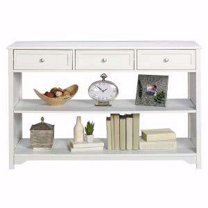   Oxford White 3 Drawer Console Table 2914510410 at The Home Depot