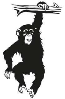   Wandtattoo Affe Schimpanse Wandaufkleber Wand Tattoo Afrika Aufkleber