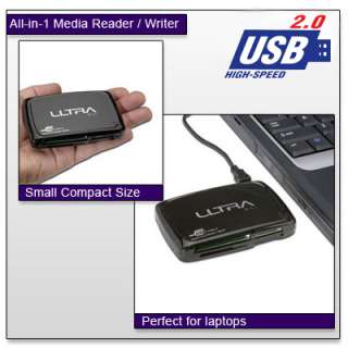 Ultra ULT31803 All In One Flash Card Reader   USB 2.0   PC & MAC Item 