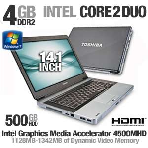 Toshiba Satellite E105 S1802 Refurbished Laptop PC   Intel Core 2 Duo 