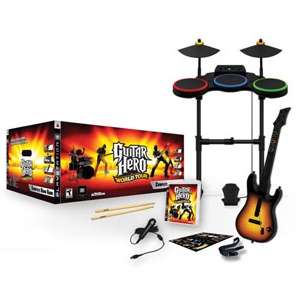 Guitar Hero World Tour Band Kit   PLAYSTATION 3 (PS3) Game, Wireless 