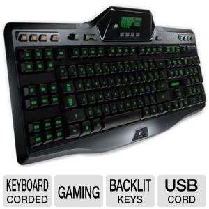Logitech G510 Gaming Keyboard   USB, LCD, Programmable Keys, Backlit 