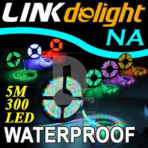 New Waterproof Blue 3528 SMD 300 LED Light 5M Flexible Strip Lamp 12V 