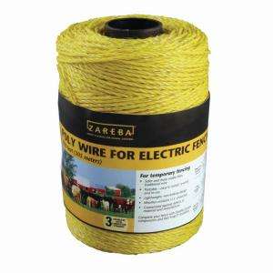 Zareba Systems Yellow Electric Fence Poly Wire, Standard Duty (1000 ft 