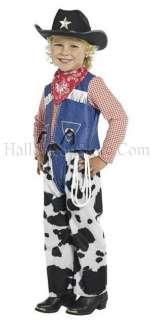   shirt with vest chaps bandanna rope and hat great wild west costume