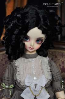 DollHeart   Black wig for 1/3, SD 10/13/16 Girl (LW409)  