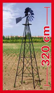 41040 Windrad Gartenwindrad Windmühle 320cm , ø 550mm  