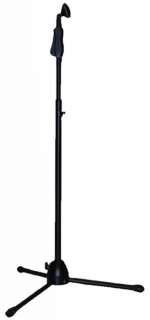 Tripod Microphone Mic Stand w/ Clip One Hand Adjustable NEW  