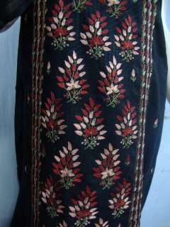 PHULKARI work cotton salwar Suit chiffon dupatta F0347  