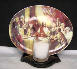 THE LORDS LAST SUPPER COLLECTORS PLATE W/CANDLE NIB  