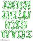 EMBROIDERY DESIGNS Monograms Font SCARLET 3 SIZES B2G1F