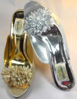 Womens Gold/Silver High Heel Prom Sandal Shoes Sz 5 10  