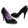 Damen High Heels Pumps, Samt, klassisch, schwarz  Schuhe 