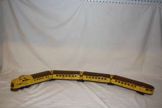 Lionel Pre War Yellow Union Pacific Streamline Set 636 W 637 638 O 