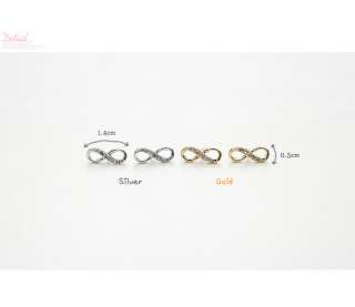 Pop New Infinite Dong Woo Style Mobius Wave Curve Earring Gold 