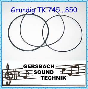 Riemensatz Grundig TK 745 HiFi Rubber drive belt kit  