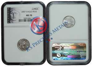 2007 $10 American Eagle Platinum NGC MS70 MS 70  