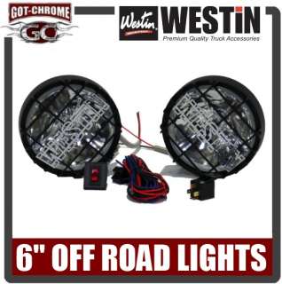 09 0505 Westin 6 Round Black Off Road Lights (pair) 707742016725 