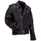 NEW MENS Diamond Plate Buffalo Black Leather Motorcycle Biker Jacket 
