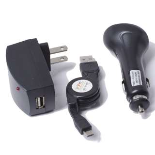 in 1 Car Vehicle and Home Wall Charger retractable micro USB cable 