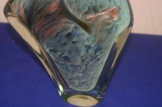 Michelle Luzoro Art Glass Vase Signed  