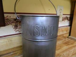 Primitive Country Tin This N That Utensil Pail Bucket  
