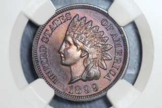 1899 Indian Head Cent PF65 BN NGC United States Mint Proof Penny Coin 