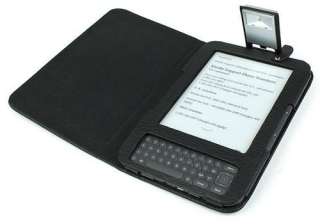LEATHER CASE COVER READING LIGHT FOR  KINDLE 3 3G  