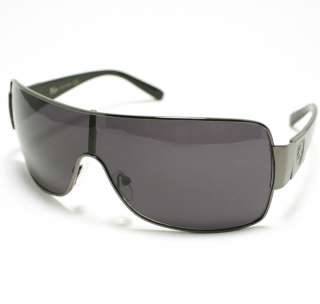 Khan Mens Fashion Shield Sunglasses GUN METAL Shades  