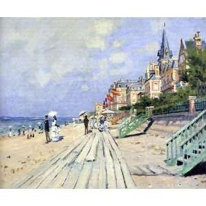  Claude Monet: The Boardwalk at Trouville : Art 