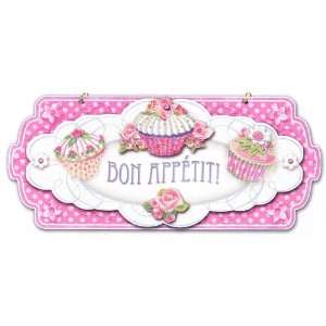   and Glitter Embellished Cupcakes Plaque Bon Appetit