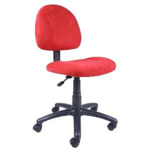   BOSS RED MICROFIBER DELUXE POSTURE CHAIR   Delivered