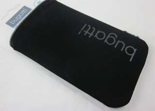Custodia microfibra nera soft Bugatti per HTC Sensation  