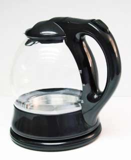 Cordless Kettle Fast Boil 3KW 1.7 Ltr Glass / Black  