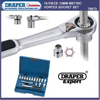 Draper 78673 Expert 13mm Metric Vortex Socket Set 1/4  