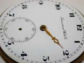 International Watch Company Pocket Watch Movement Complete Less Hands