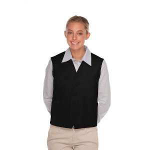 DayStar 742 Two Pocket Uniform Vest Apron   Black   Embroidery 