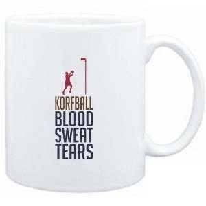  Mug White  Korfball  BLOOD , SWEAT & TEARS  Sports 