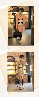 Korea Women Hip length Panda Batwing Loose Knitwear  
