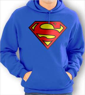 SUPERMAN Classic Comic SuperHero Hoodie NEW* Size S,M,L  