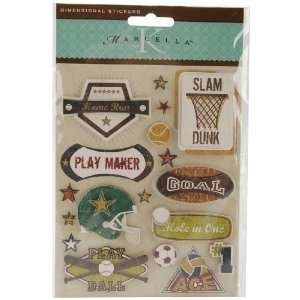  Marcella By Kay Dimensional Stickers, Distressed Sport 