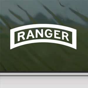  US Army Ranger Tab Emblem Insignia White Sticker Laptop 