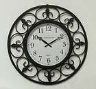 large wrought iron wall clock fleur de lis pattern location
