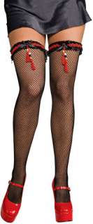 Red Fancy Tassel Geisha Thigh Highs   Tights, Stockings and Pantyhose